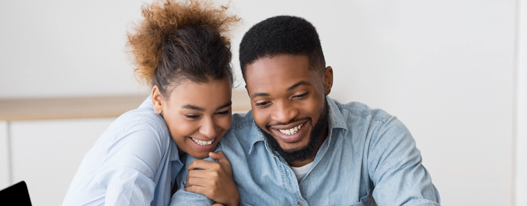 Couples working through their issues with their online therapist.